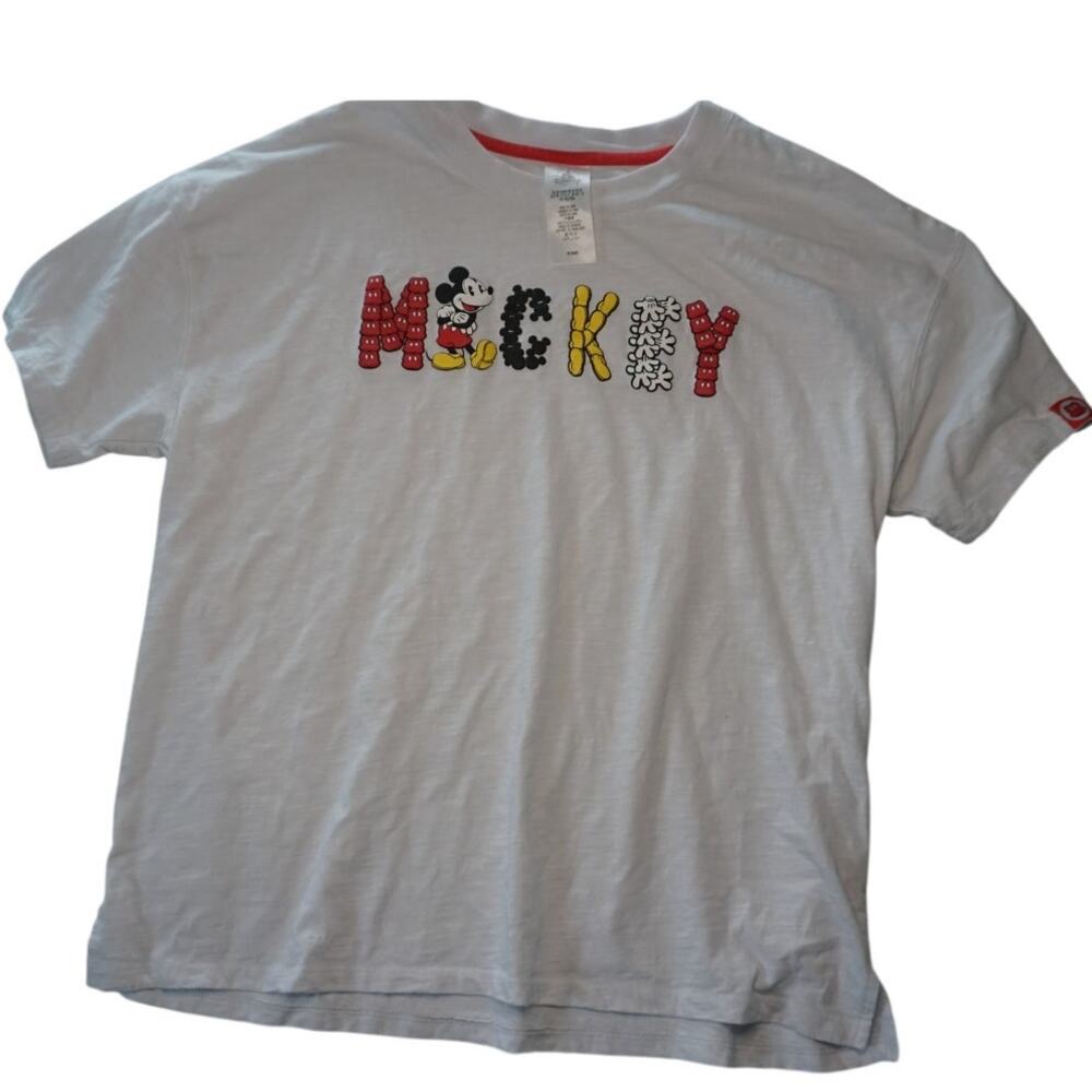 Disney mickey mouse graphic t short size m white cotton